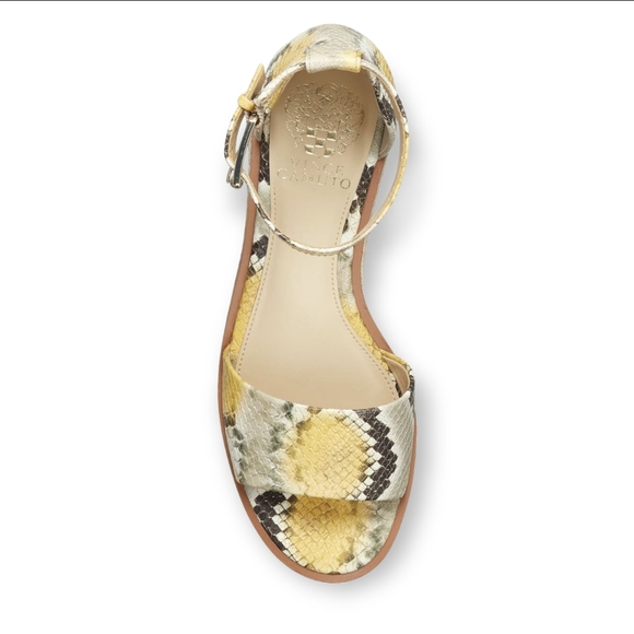 SOLD - VINCE CAMUTO Leather Wedge Summer Sandal Ladies 7.5 - Picture 11 of 16